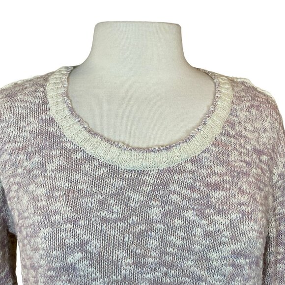 O'Neill Long Sleeve Variegated Knit Crochet Lace Back Pullover Sweater Medium - Picture 3 of 10